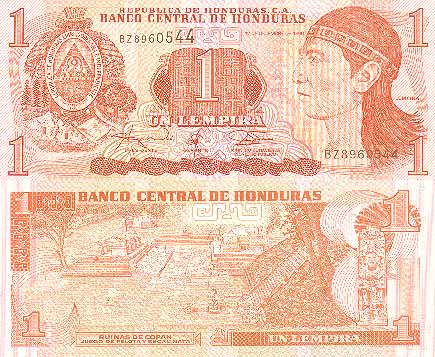 currency honduras lempira 1996